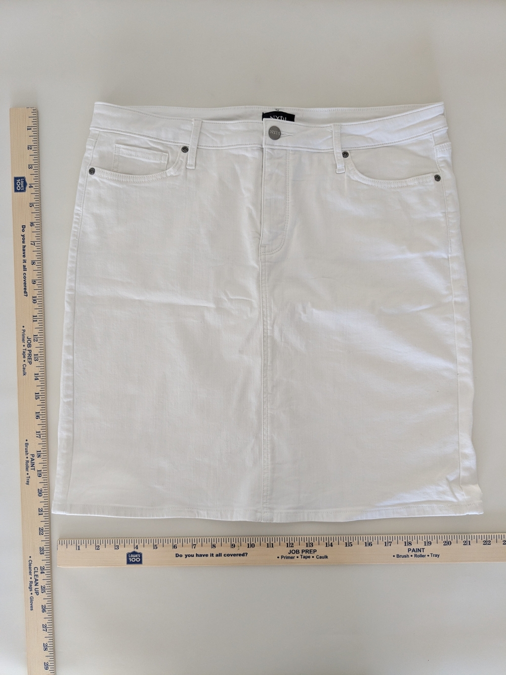 NYDJ White Denim Pencil Skirt Size 14